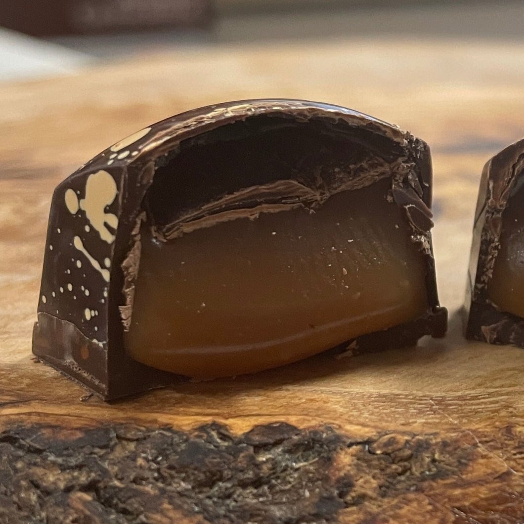 Sea Salted Dark Chocolate Caramels