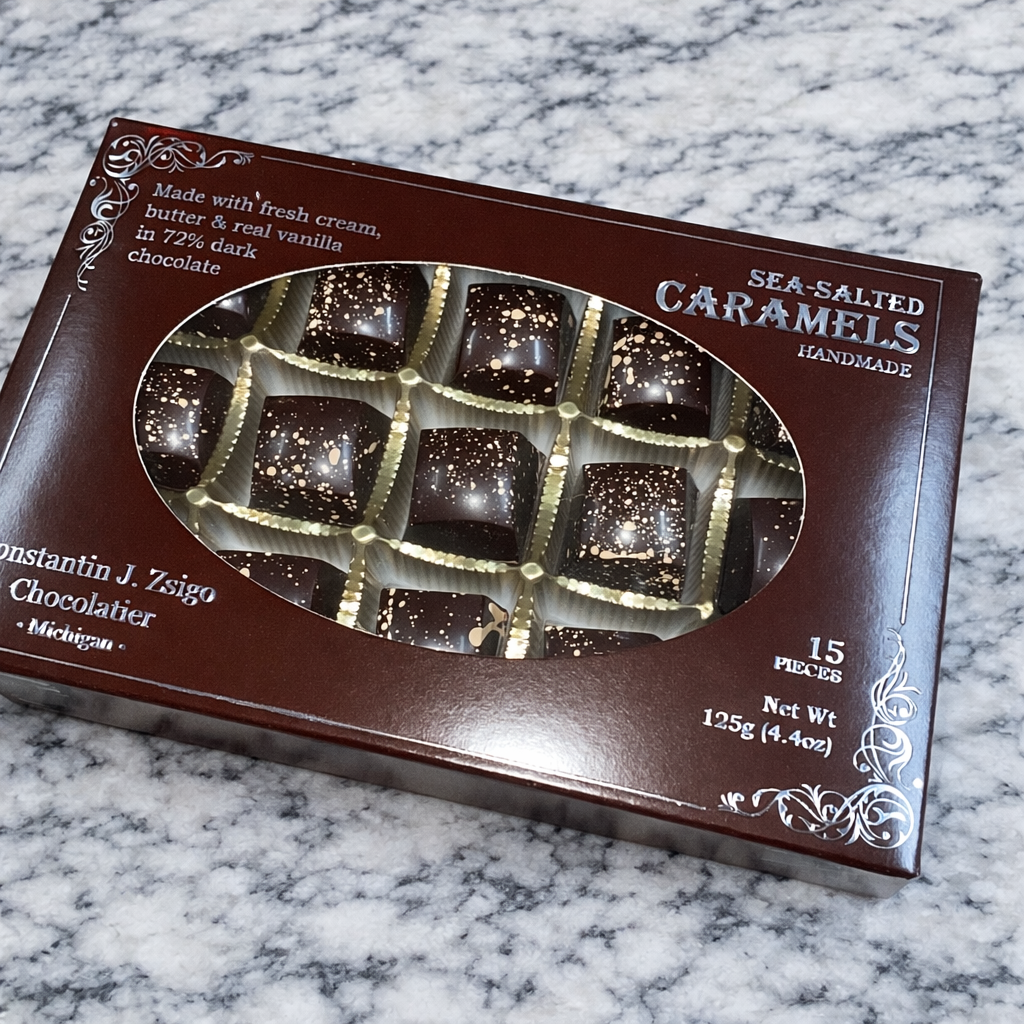 Sea Salted Dark Chocolate Caramels